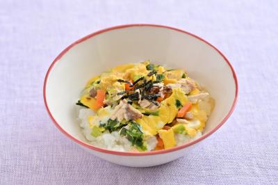 ブリ野菜卵とじ丼画像