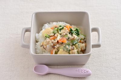 厚揚げチンゲン菜そぼろあんかけ丼画像