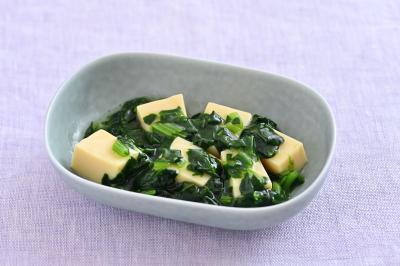 卵豆腐ほうれん草あんかけ画像