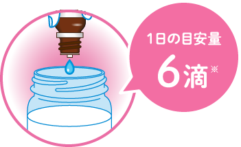 一日の目安６滴の画像