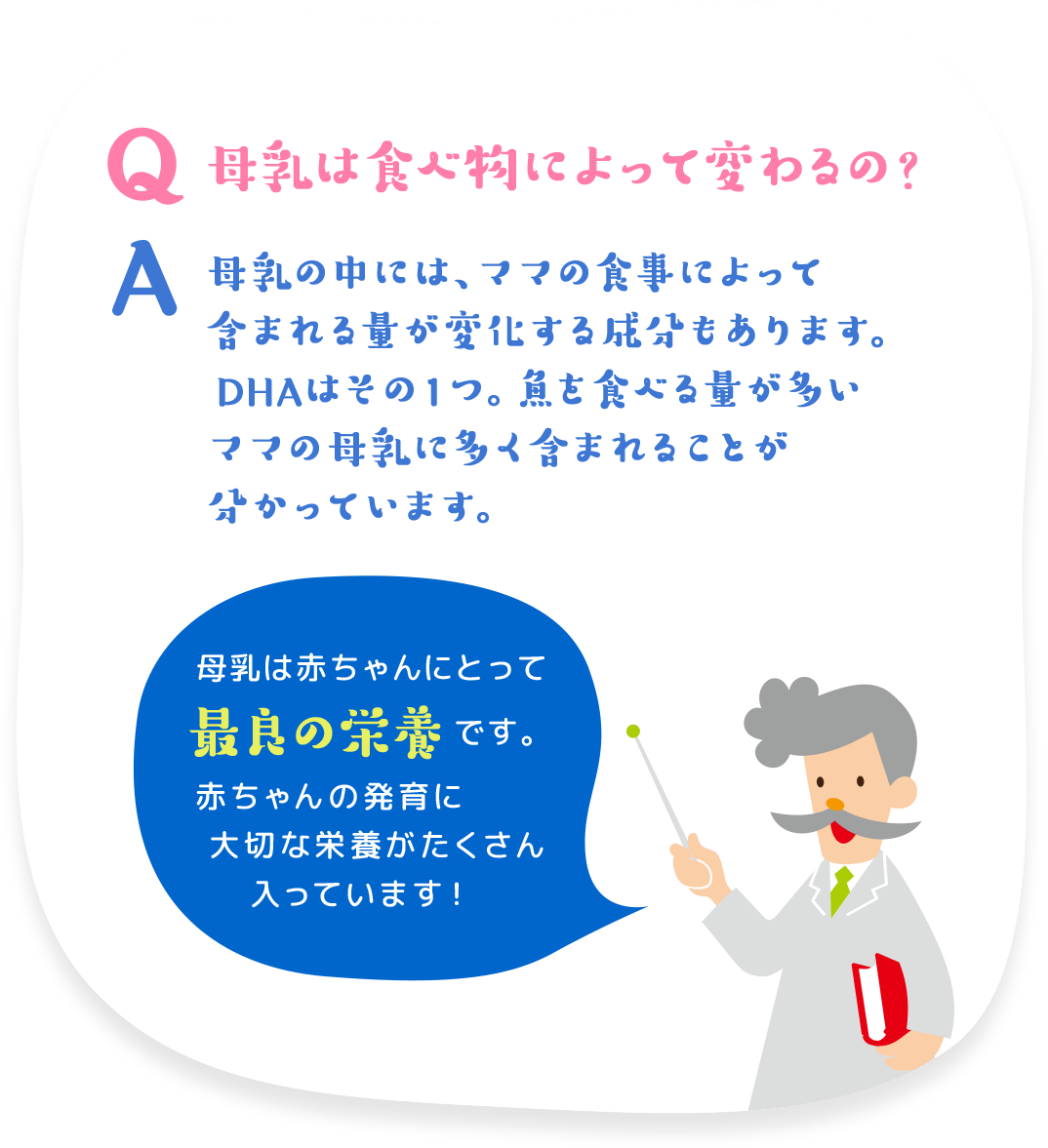 Q ⺟乳は⾷べ物によって変わるの？